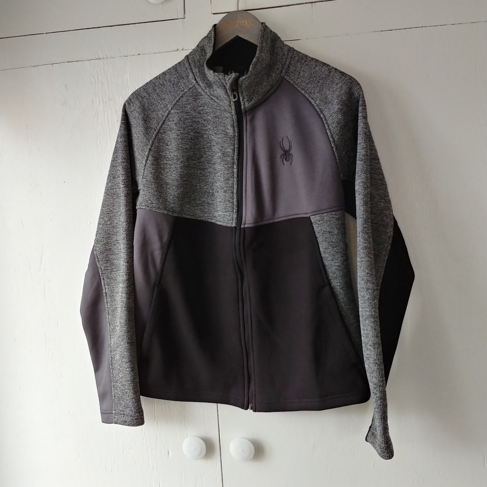 Spyder Men's Heath Color Block Full Zip Sweater, Color Variation